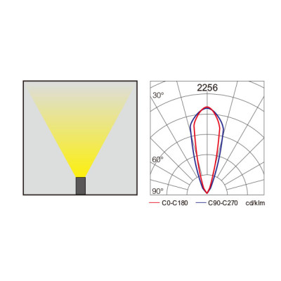 Linear wallwasher light WD-FL503 | Aluminum lamp | LED Module | tempered glass diffuser | IP65