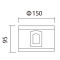 Linear wallwasher light WD-B105-A | Aluminum body | white or blue color | optical glass diffuser
