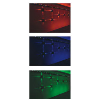 Linear wallwasher light WD-B105-A | Aluminum body | white or blue color | optical glass diffuser