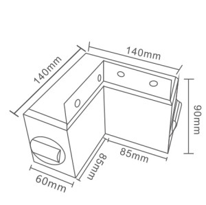 Linear wallwasher light WD-FL527 | Aluminum and optical glass | LED module | fashional design