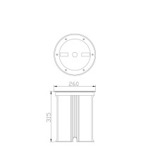 Underground light WD-M001 | Aluminum in ground light | stainless steel cover | CFL E27 | IP67