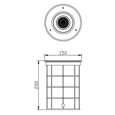Aluminum underground light | in ground light WD-M146 | stainless steel cover | IP67 | LED Module