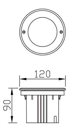 Aluminum underground light | Inground light WD-M149 | stainless steel cover | tempered glass | IP67