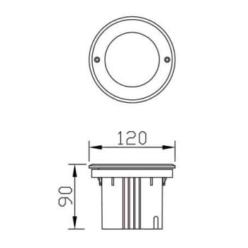 Aluminum underground light | Inground light WD-M149 | stainless steel cover | tempered glass | IP67
