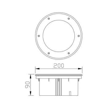 Aluminum underground light | in ground light WD-M151 | stainless steel cover | IP67 | LED Module