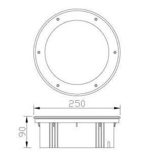 Underground light WD-M152 | Aluminum inground light | E-plastic | LED Module | tempered glass