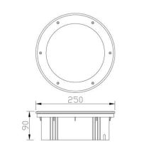 Underground light WD-M152 | Aluminum inground light | E-plastic | LED Module | tempered glass