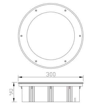 Inground light WD-M153 | Aluminum underground lamp | stainless steel cover | tempered glass diffuser