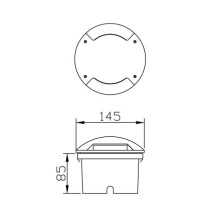 Aluminum underground light | In ground light WD-M047 | LED Module | stainless steel cover | IP67