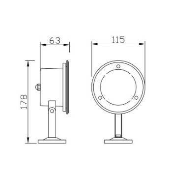 Under water light WD-S053 | high-quality stainless steel | tempered glass diffuser | RA 80 | IP68