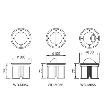 Under water light WD-M057 | High quality aluminum | IP68 | engineering plastic | LED module