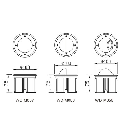 Under water light WD-M057 | High quality aluminum | IP68 | engineering plastic | LED module