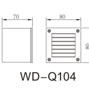 Wall lamp WD-Q104 | square light | stainless steel cover | high-quality aluminum | tempered glass