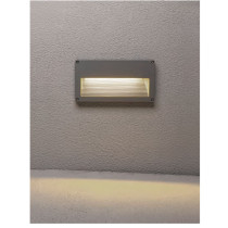Wall lamp WD-Q018 | Rectangle lamp | Aluminum shape | Stainless steel cover | CFL E27 | IP65