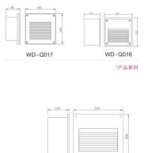 Wall lamp | WD-Q017 WD-Q016 WD-Q095 | rectangle triangle square | aluminum | stainless steel cover