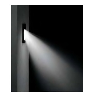 Aluminum wall lamp WD-Q108 | customized rectangle or triangle corner | tempered glass diffuser