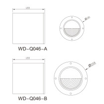 Wall lamp WD-Q046-A | WD-Q046-B | Aluminum  elliptical lamp | E-PC embedded part | LED | CFL E27