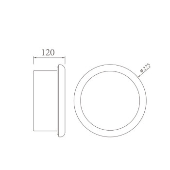 Wall lamp WD-Q051 | Round wall corner lamp | LED module or CFL E27 | IP65 | elegant design