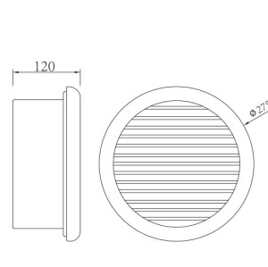 Wall lamp WD-Q052 |  Aluminum round lamp | E-PC embedded part | LED module | tempered glass | IP65