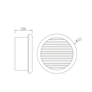 Wall lamp WD-Q052 |  Aluminum round lamp | E-PC embedded part | LED module | tempered glass | IP65