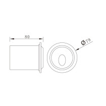 Wall lamp WD-Q115 | High-quality aluminum | Round wall corner lamp | Glass diffuser | IP65