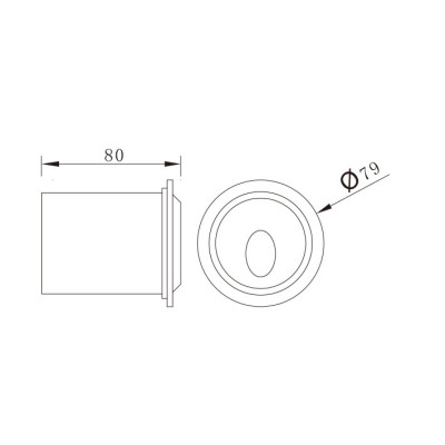 Wall lamp WD-Q115 | High-quality aluminum | Round wall corner lamp | Glass diffuser | IP65