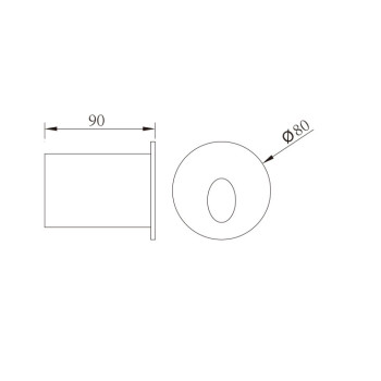 Customized wall lamp | Round wall corner lamp WD-Q113 | Aluminum body | Stainless steel cover | IP65