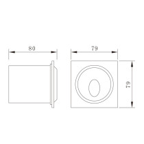 Wall lamp WD-Q114 | customized round lamp | aluminum | stainless steel cover | optical lens diffuser