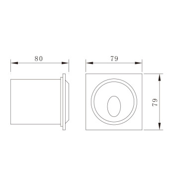 Wall lamp WD-Q114 | customized round lamp | aluminum | stainless steel cover | optical lens diffuser