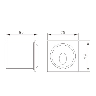 Wall lamp WD-Q114 | customized round lamp | aluminum | stainless steel cover | optical lens diffuser
