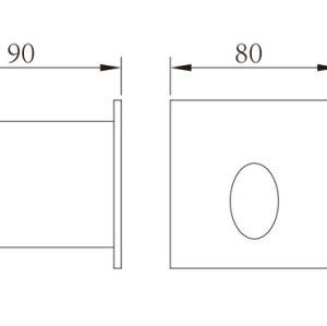 Wall lamp WD-Q112 | Square wall corner lamp | aluminum body | stainless steel cover | optical lens