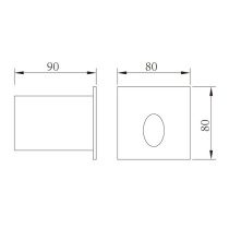 Wall lamp WD-Q112 | Square wall corner lamp | aluminum body | stainless steel cover | optical lens