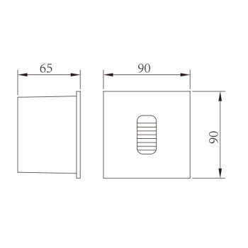 Customized wall lamp | Square wall corner lamp WD-Q116 | IP65 | High quality aluminum | LED module