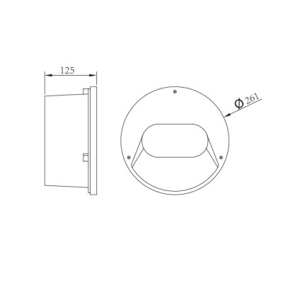 Wall lamp WD-Q121 | Customized round wall corner lamp | aluminum and Engineering plastic | IP65