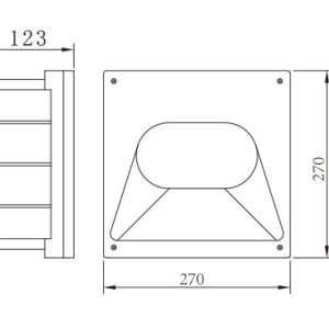 Wall lamp WD-Q092 | customized square lamp | High-quality aluminum | Engineering plastic | IP65