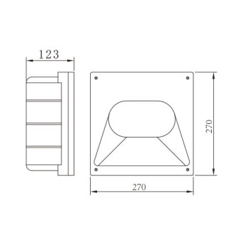 Wall lamp WD-Q092 | customized square lamp | High-quality aluminum | Engineering plastic | IP65