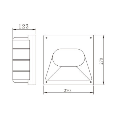 Wall lamp WD-Q092 | customized square lamp | High-quality aluminum | Engineering plastic | IP65