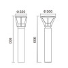 Bollard light WD-C041 | WD-C044 | Modern design | concise style fashion model | COB | Aluminum body