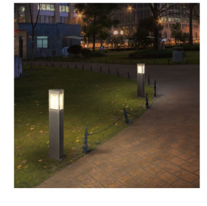 Aluminum lawn lamp WD-C126 | LED module | CFL E27 | concise style | tempered glass or PMMA diffuser