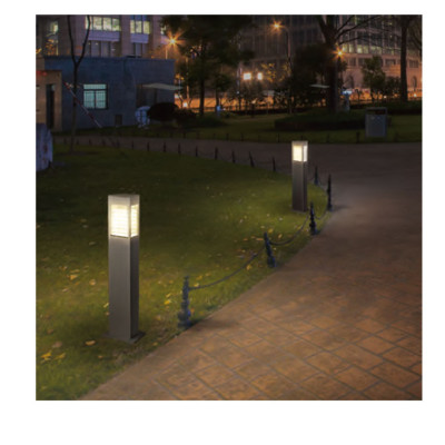 Aluminum lawn lamp WD-C126 | LED module | CFL E27 | concise style | tempered glass or PMMA diffuser