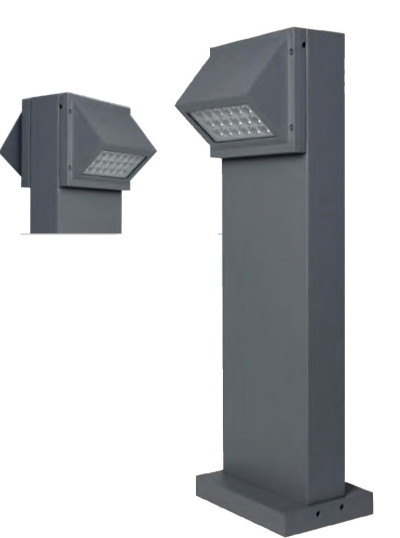 Lawn lamp WD-C242 | High quality aluminum | 1 or 2 heads | modern style | LED module | CFL E27