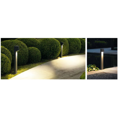Aluminum lawn lamp | bollard light WD-C086 | modern design with cap | LED module COB LED | 1M high