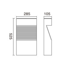 Lawn lamp WD-C114 | aluminum body | modern design | Jagged shape | LED module | CFL E27 | IP55