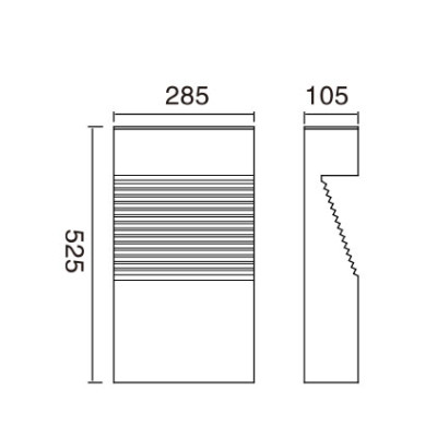 Lawn lamp WD-C114 | aluminum body | modern design | Jagged shape | LED module | CFL E27 | IP55