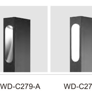 Lawn lamp WD-C279 | aluminum bollard light | modern design cube | LED module | COB | tempered glass