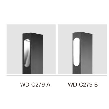 Lawn lamp WD-C279 | aluminum bollard light | modern design cube | LED module | COB | tempered glass