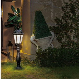 Lawn lamp WD-CH154 | middle age classic vetro style | LED | CFL E27 | aluminum | stainless steel
