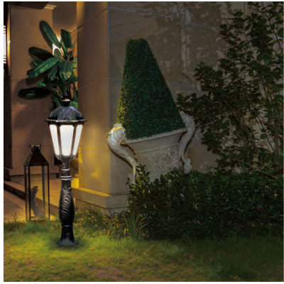 Lawn lamp WD-CH154 | middle age classic vetro style | LED | CFL E27 | aluminum | stainless steel