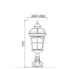 Lawn lamp bollard light middle age classic vetro style European CFL E27 13W/16W/18W die-cast aluminum+extruded glass/PMMA WD-C291