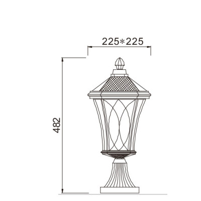 Aluminum lawn lamp | WD-C186 bollard light | Middle age classic vetro style | European design